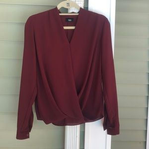 Maroon Chiffon Top